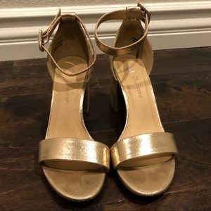 Gold strap heels
